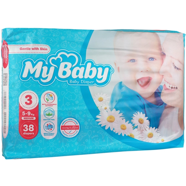 mybibidaroolike.ir پوشک مای بیبی سایز 3 (38 عددی) - Image 1